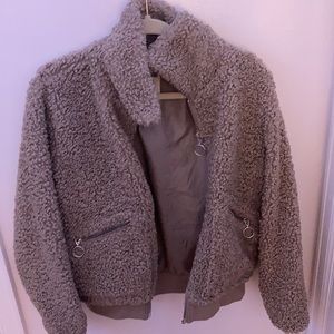 Brown fuzzy jacket
